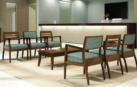 Office hallway carpet cleaned